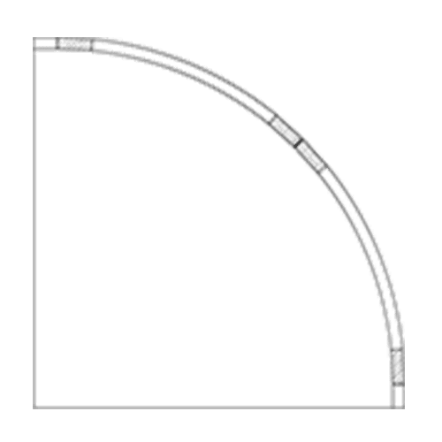 (I) 24″ x 24″ Convex Inset Cabinet