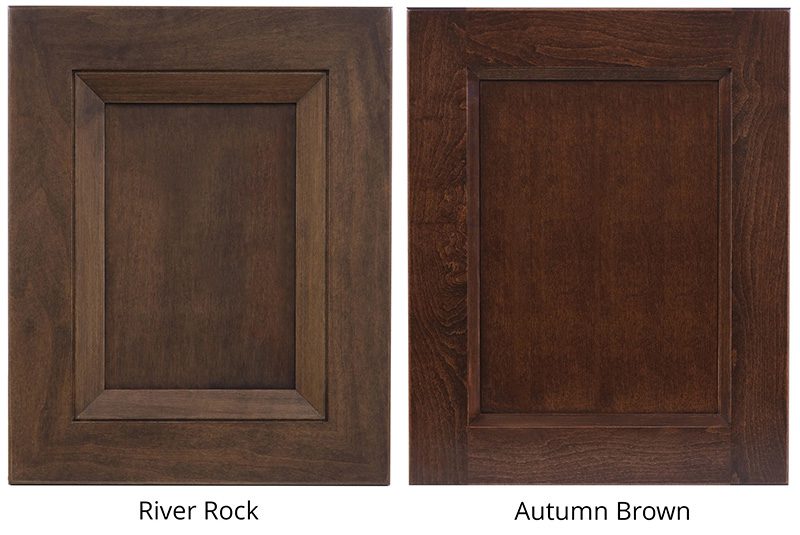 New Maple Stains – River Rock and Autumn Brown